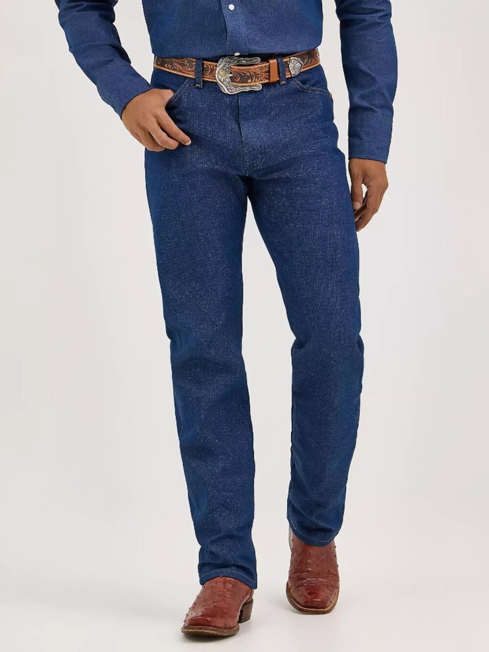 NEW Men's Wrangler ProRodeo Rigid Cowboy Cut Blue Jeans Size 50 x 34